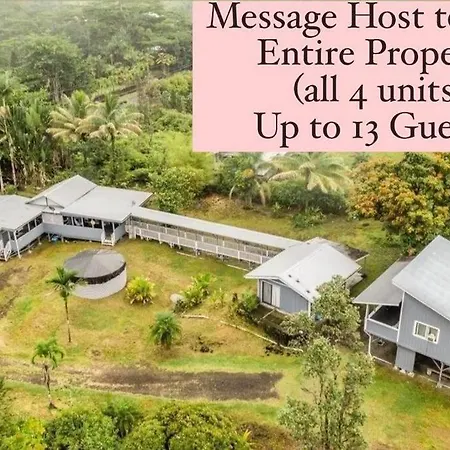 Monstera Bungalow, Spacious, King Bed, Big Kitchen Keaau Exterior photo